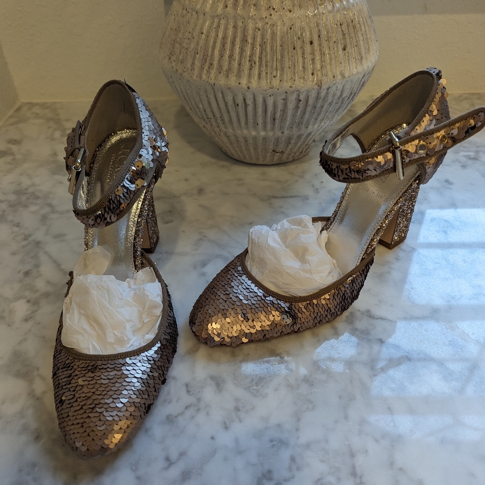 Nwot JCrew Collection sequin Mary Jane heels